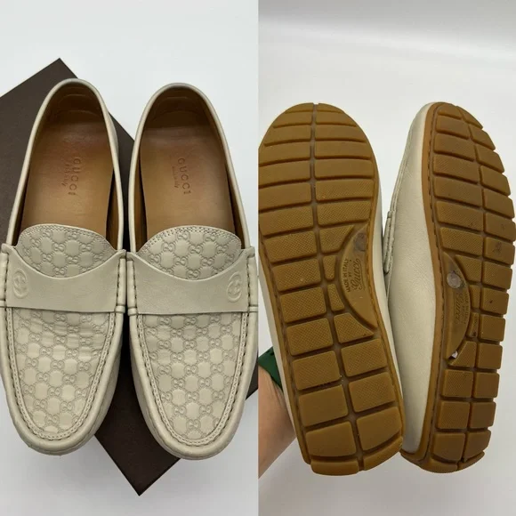 Authentic Gucci Guccissima ivory loafers - Picture 5 of 15